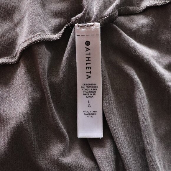 Athleta Women's Sz Lrg Brown Vital 2.0 Sleeveless Active Stretch Crew Tank Top - Picture 9 of 12